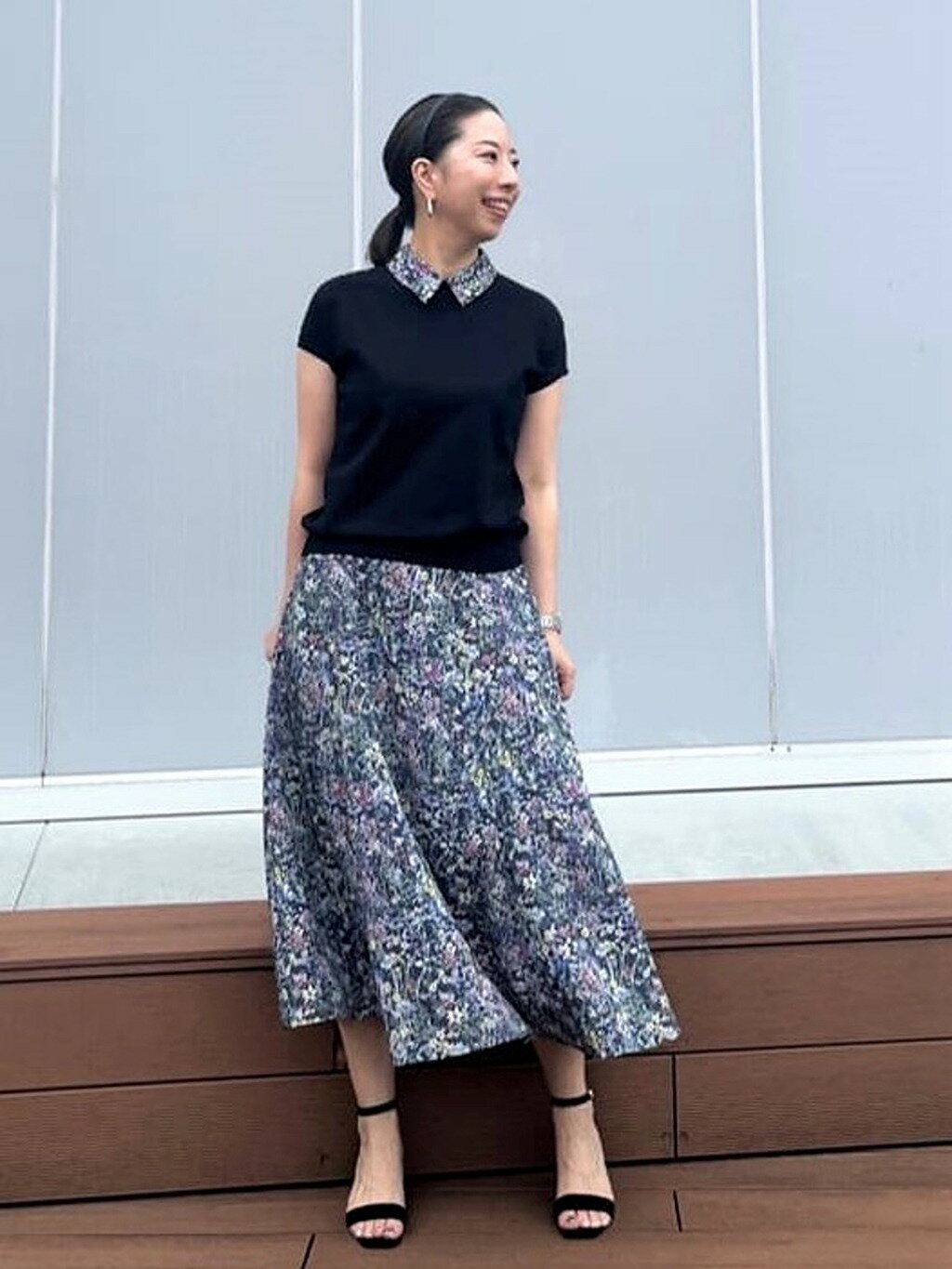 AMACAの【Anniversary Piece】ブライトレーヨン襟付きプルオーバーを使ったコーディネートを紹介します。｜Rakuten Fashion(楽天ファッション／旧楽天ブランドアベニュー)5693407