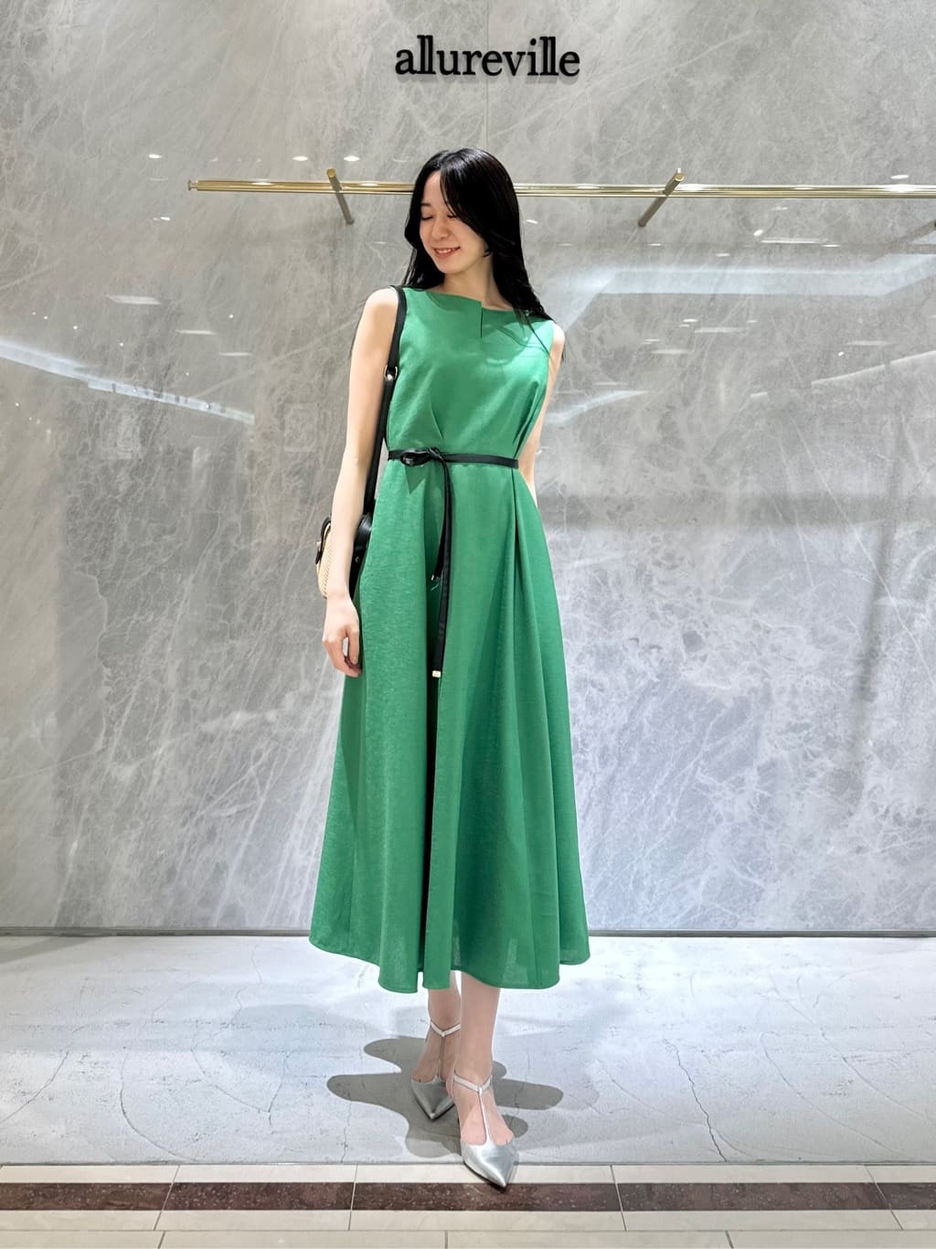 allureville | リネンライクオックスノースリワンピース | Rakuten
