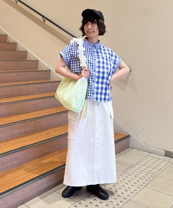 BEAMS HEARTの【ベストセラー/洗濯機OK/チェック柄/半袖】クレイジー ギンガムシャツ 25SS チェックシャツを使ったコーディネートを紹介します。｜Rakuten Fashion(楽天ファッション／旧楽天ブランドアベニュー)5699840