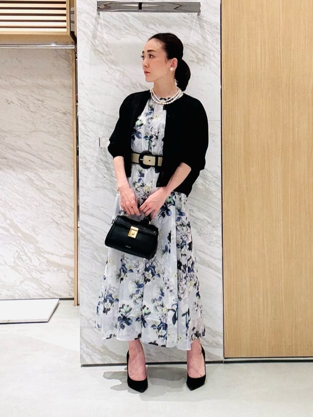 ANAYI | bouquet プリント ランダムタック ワンピース | Rakuten