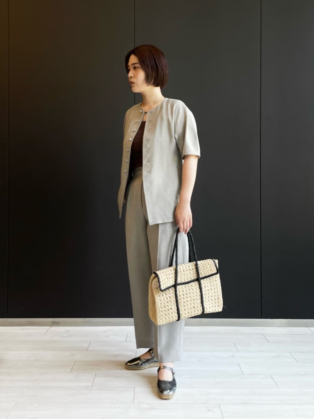 【日本製】Steven Alan ワイドテーパードパンツ Steven Alan＞スラブ オックス ワイド テーパードパンツ