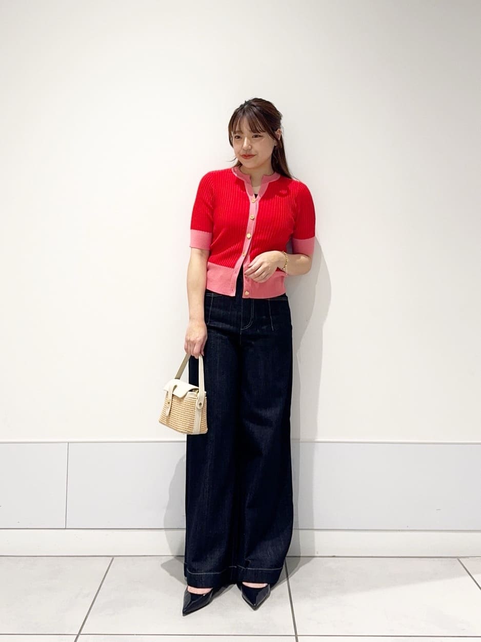 allureville | ◇ 【LOULOU WILLOUGHBY】バイカラーキーネック5分袖