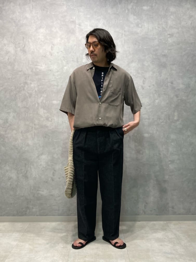 Steven Alanスラブ レギュラーカラー ショートスリーブシャツ Steven Alan＞ スラブ レギュラーカラー ショートスリーブ シャツ