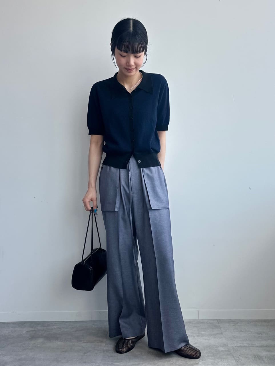 IENAのB. ポロシャツニットを使ったコーディネート | Rakuten