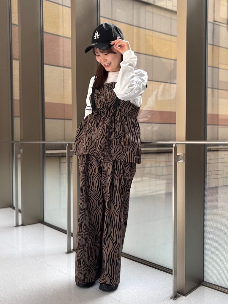 THOUSAND MILES × FREAK'S STORE キャミソールパンツ THOUSAND MILE/ベルトキャミソール パンツ セットアップ / ゼブラ