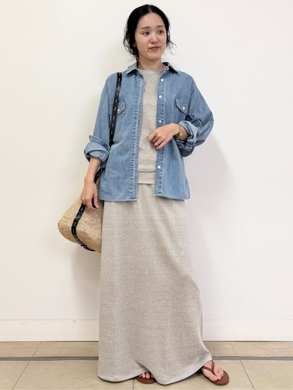 大人百花春号掲載 モデル美香さん着用】ライトオンスデニム