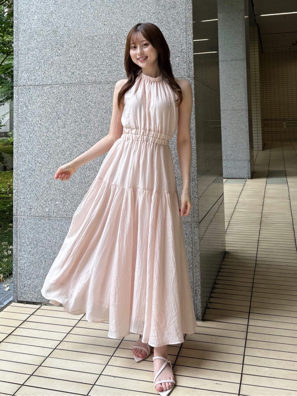 AKB48千葉恵里さん着用 女神ワンピ　ホルターネックギャザーフレアワンピース rienda | 【AKB48 千葉恵里さん着用】【女神ワンピ