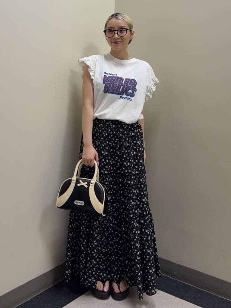 FREAK'S STORE | ピグメント ロゴフリルノースリーブTシャツ 25SS