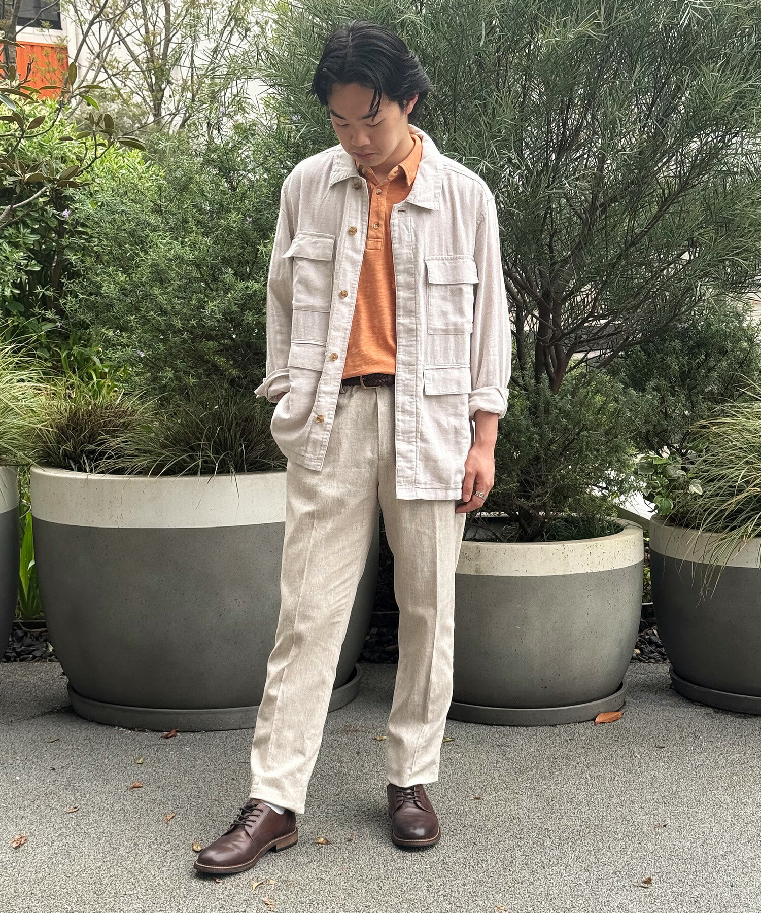 BANANA REPUBLIC FACTORY STORE | (M)レザーメッシュベルト | Rakuten