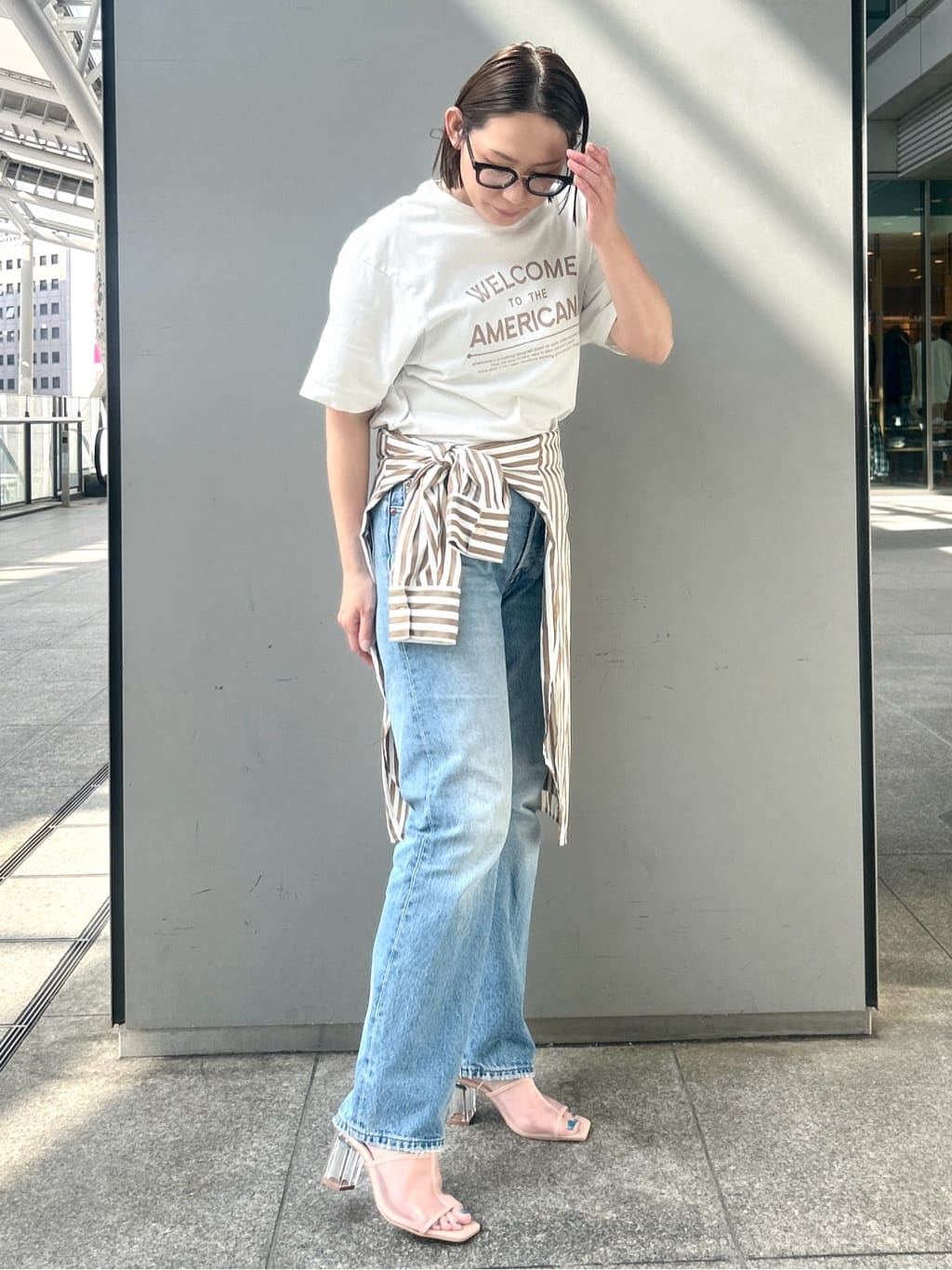 ESPERANZAのチュールメッシュクリアヒールミュールを使ったコーディネートを紹介します。｜Rakuten Fashion(楽天ファッション／旧楽天ブランドアベニュー)5747459