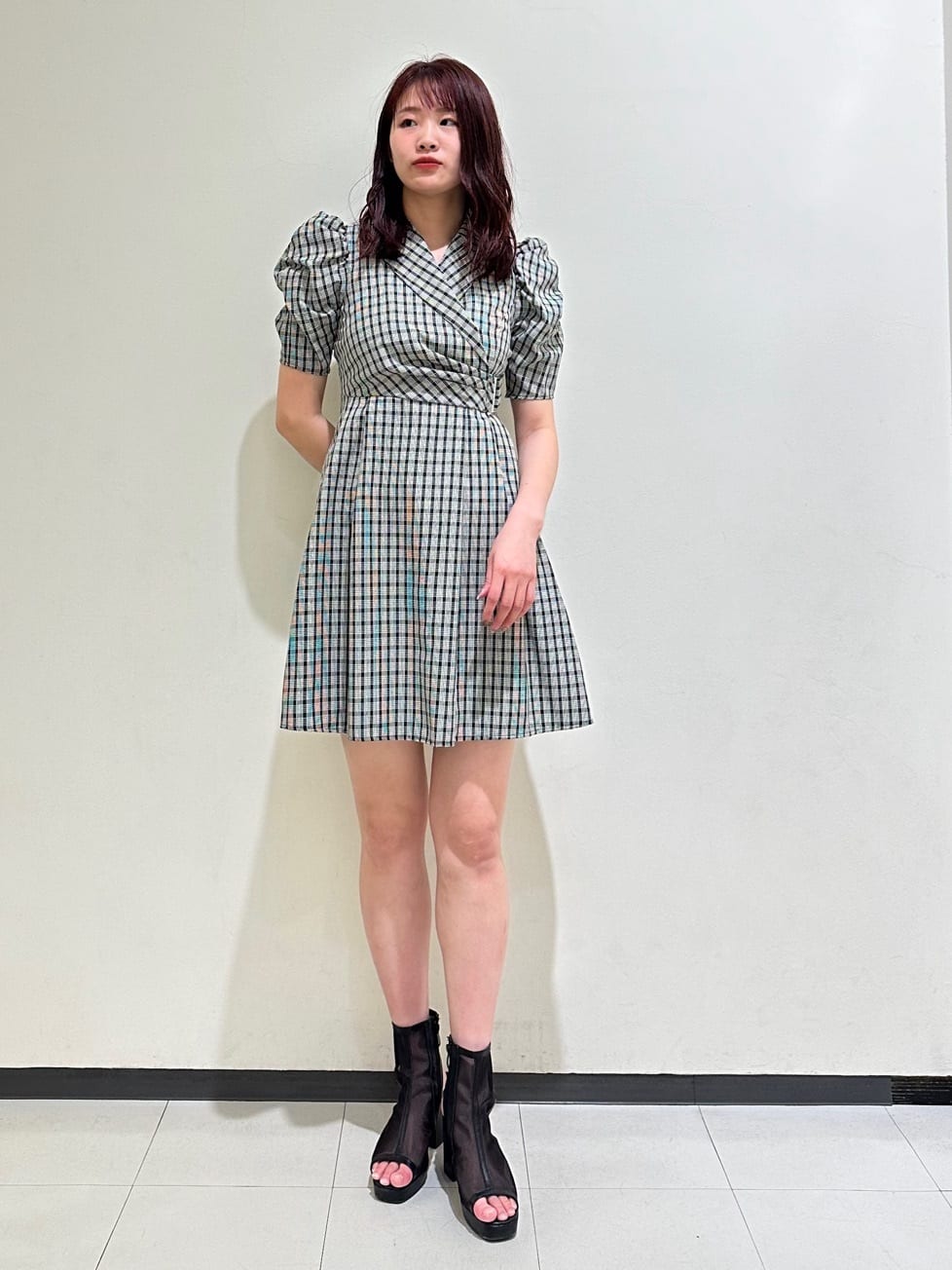 REDYAZEL | チェックミニジャケットワンピース | Rakuten Fashion(楽天