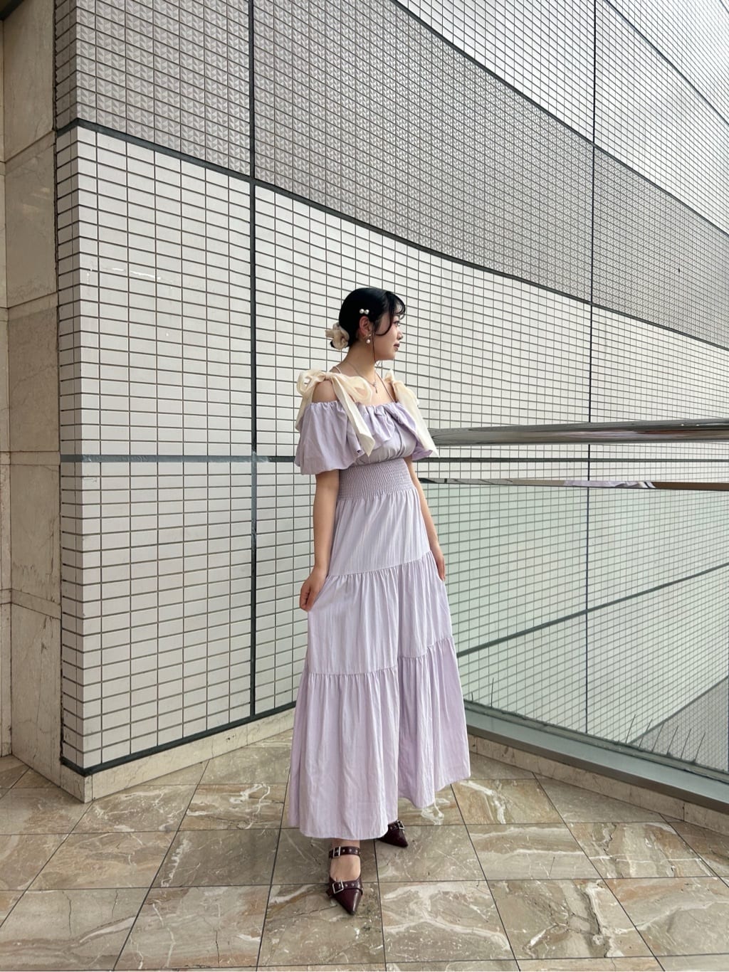 REDYAZEL | ショルダーリボンオフショルワンピース | Rakuten Fashion
