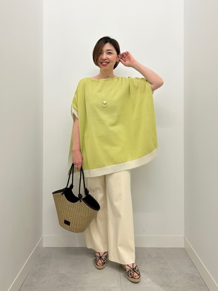 Vinのポンチョライク和紙ニットを使ったコーディネートを紹介します。｜Rakuten Fashion(楽天ファッション／旧楽天ブランドアベニュー)5752652