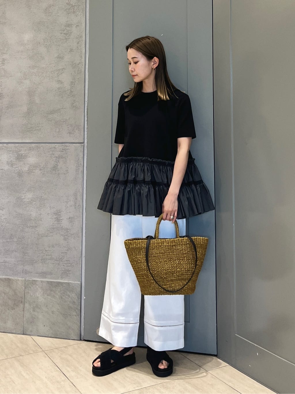 ユナイテッドアローズ エンブロ ティアードコンビ ショート