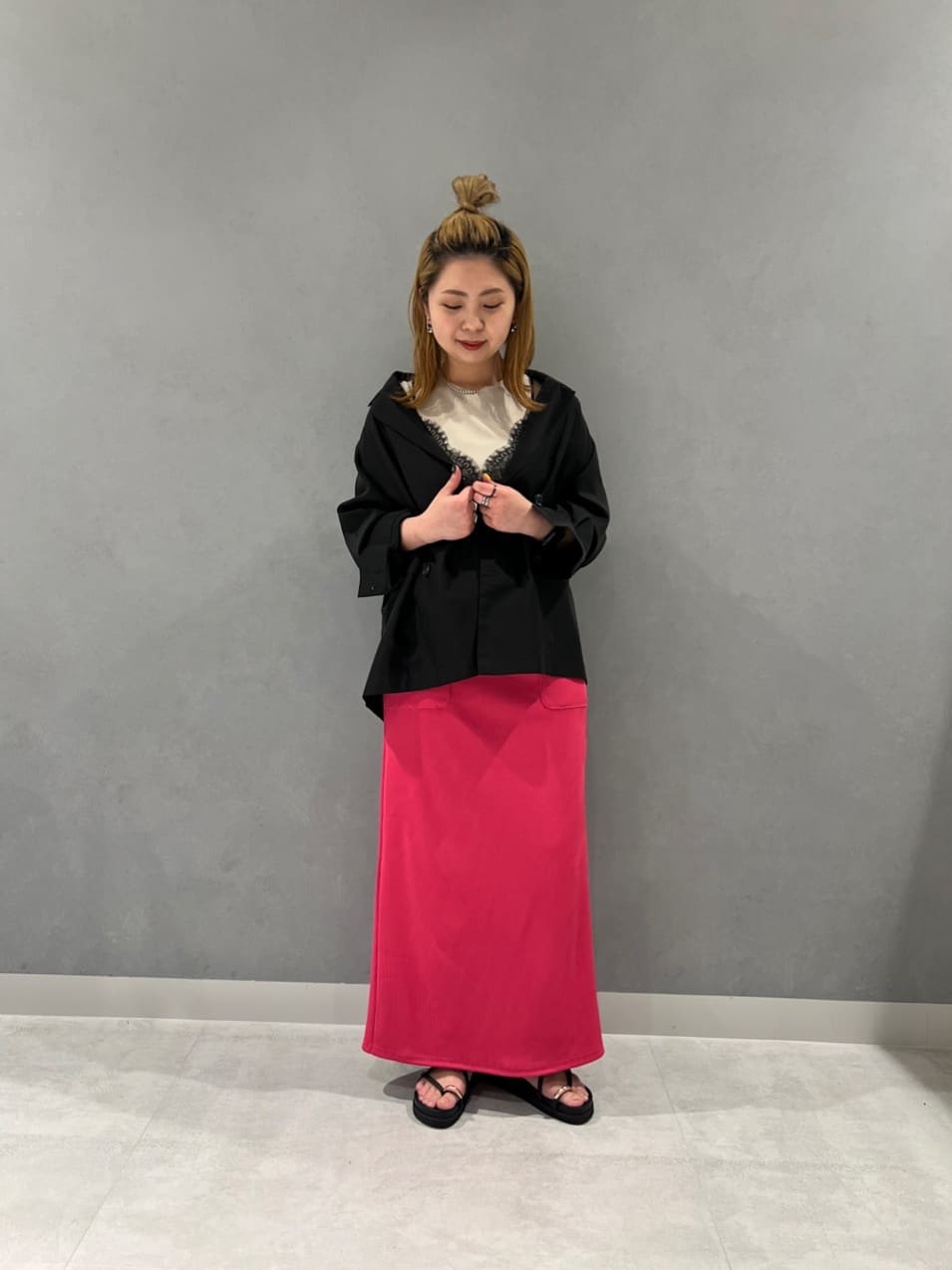 Vinの七分袖シアーシャツジャケットを使ったコーディネートを紹介します。｜Rakuten Fashion(楽天ファッション／旧楽天ブランドアベニュー)5767272