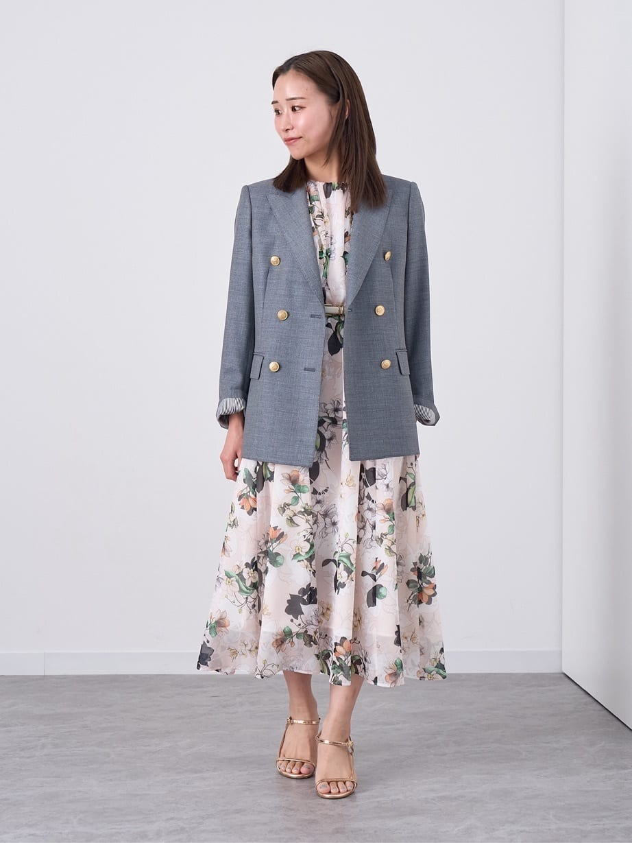 ANAYI | bouquet プリント ランダムタック ワンピース | Rakuten