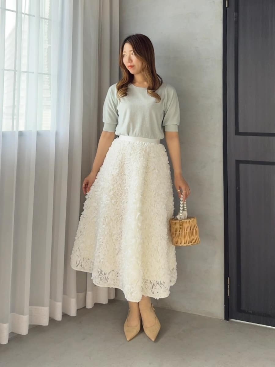 Viaggio Bluのミニスパンコールクループルオーバー≪手洗い可能≫を使ったコーディネートを紹介します。｜Rakuten Fashion(楽天ファッション／旧楽天ブランドアベニュー)5774364