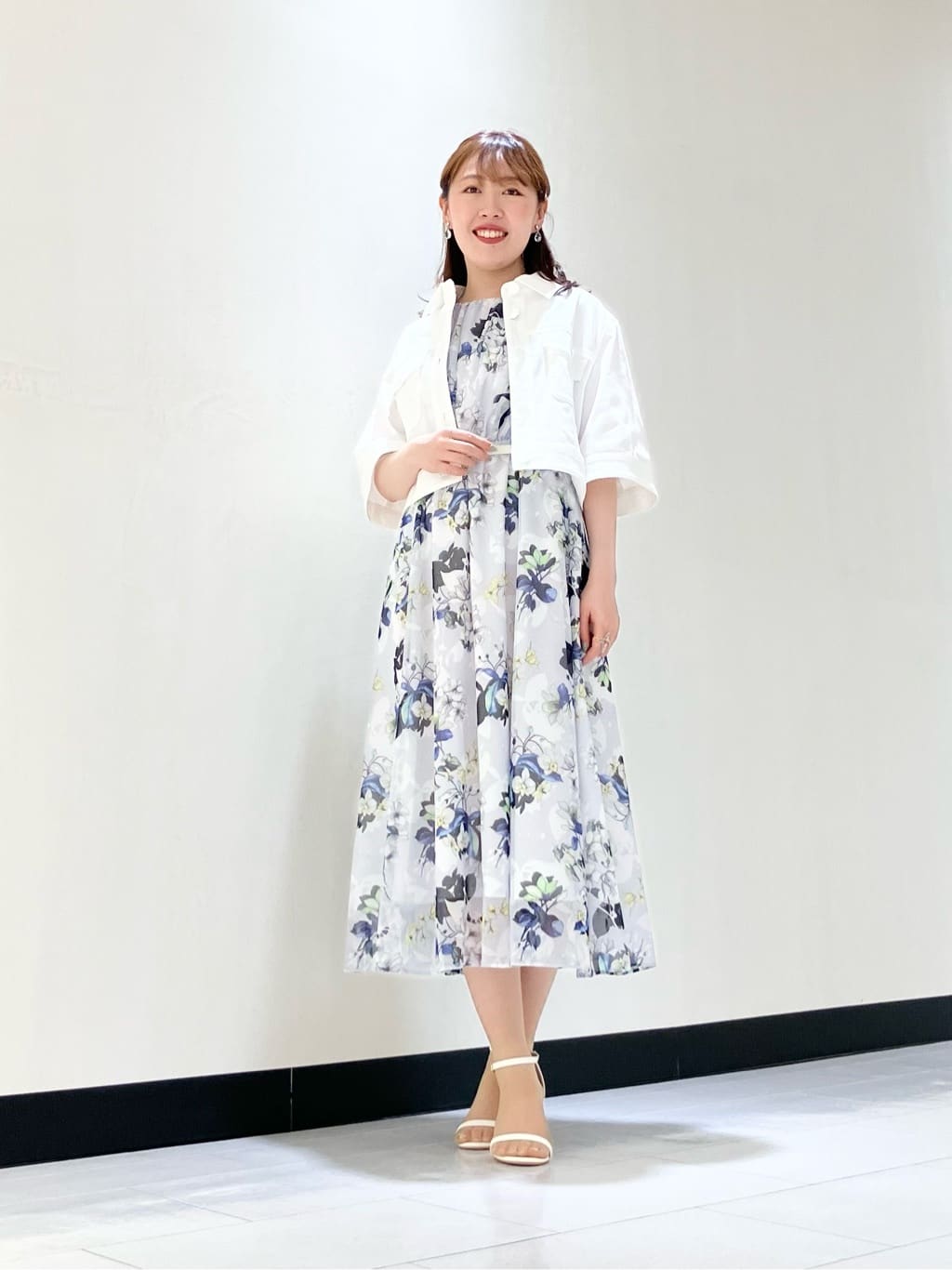 ANAYI | bouquet プリント ランダムタック ワンピース | Rakuten