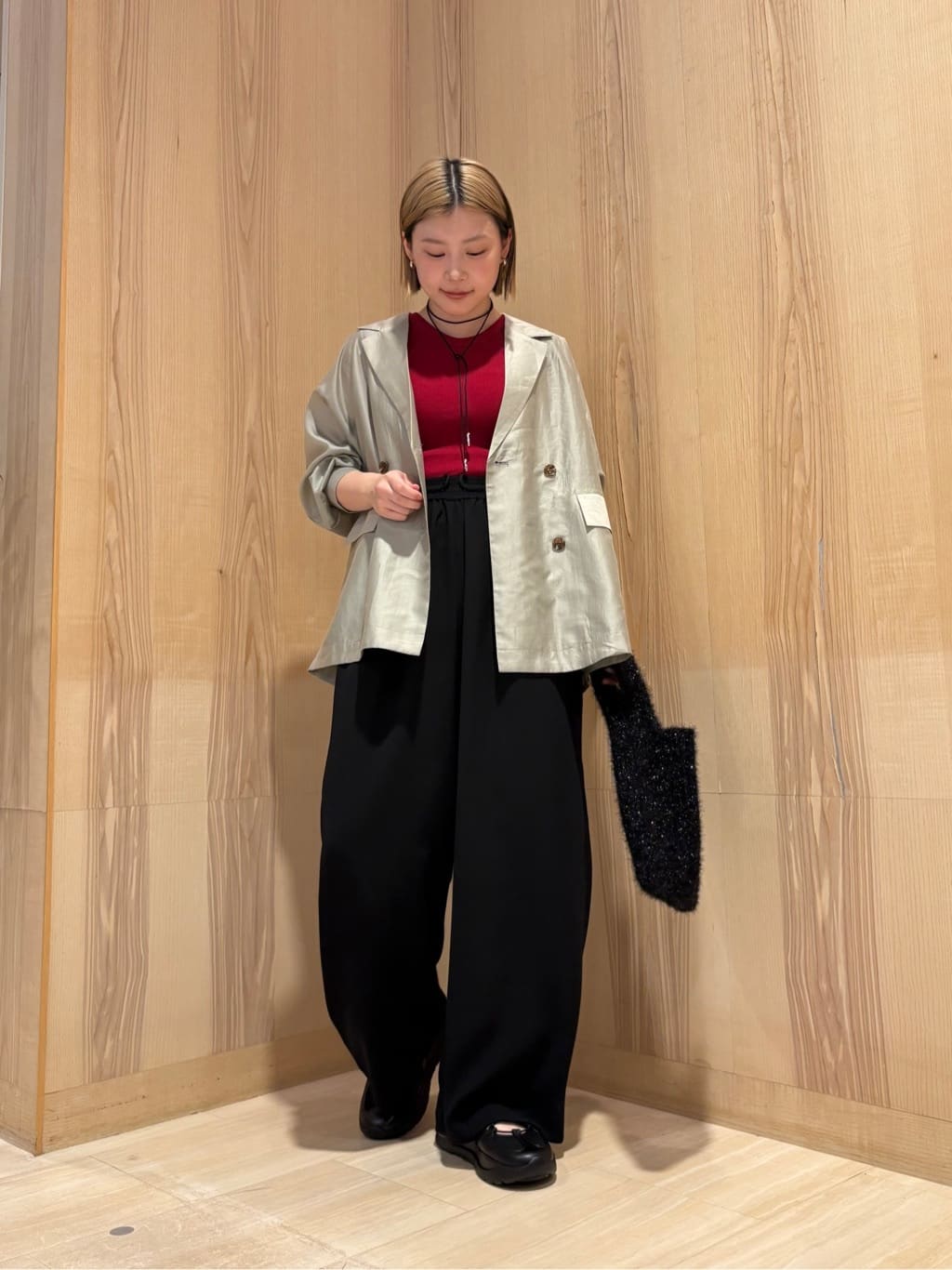 Vinの七分袖シアーシャツジャケットを使ったコーディネートを紹介します。｜Rakuten Fashion(楽天ファッション／旧楽天ブランドアベニュー)5781813