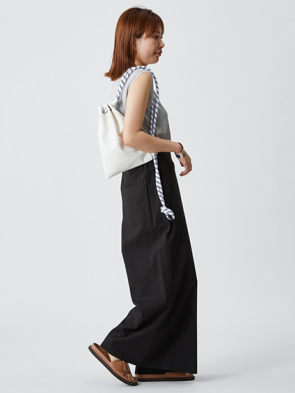 1er Arrondissementのメタルライクミラノリブタンクを使ったコーディネートを紹介します。｜Rakuten Fashion(楽天ファッション／旧楽天ブランドアベニュー)5785328