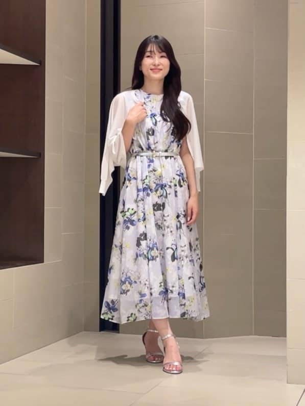ANAYI | bouquet プリント ランダムタック ワンピース | Rakuten