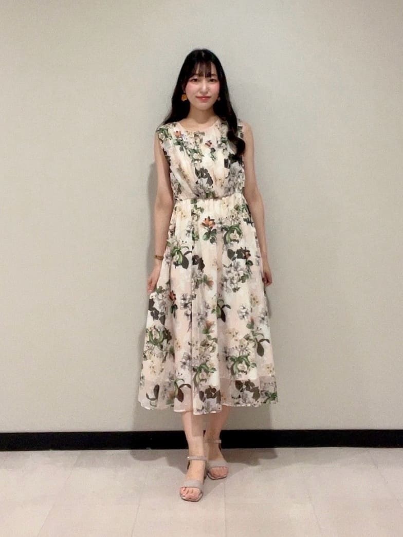 ANAYI | bouquet プリント ランダムタック ワンピース | Rakuten