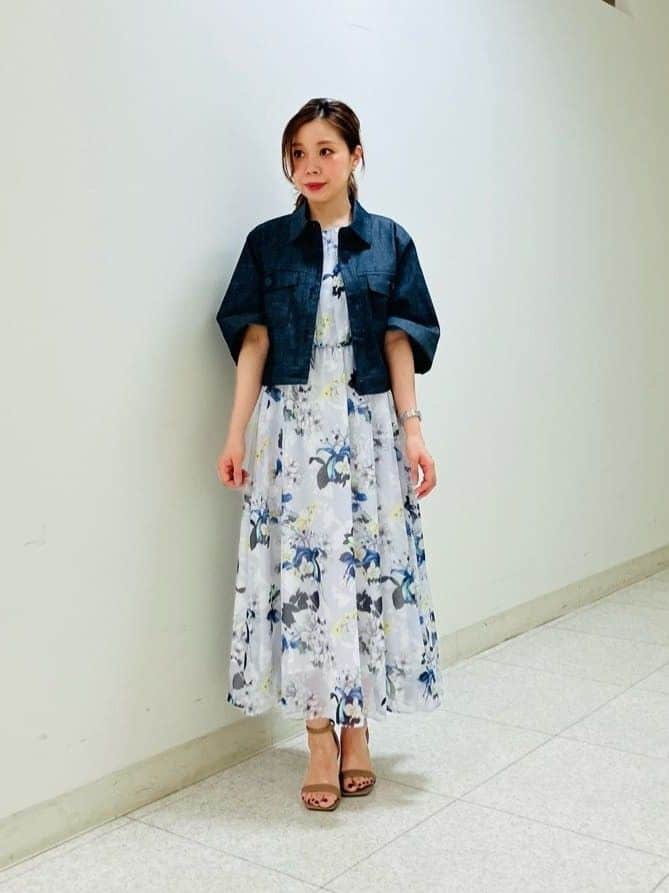ANAYI | bouquet プリント ランダムタック ワンピース | Rakuten