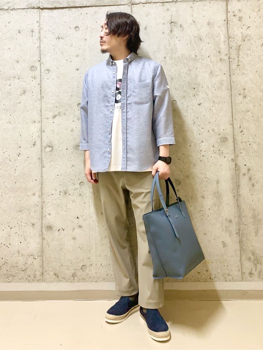 TAKEO KIKUCHIの【Sサイズ~】カラミ織り 7分袖シャツを使ったコーディネートを紹介します。｜Rakuten Fashion(楽天ファッション／旧楽天ブランドアベニュー)5813719
