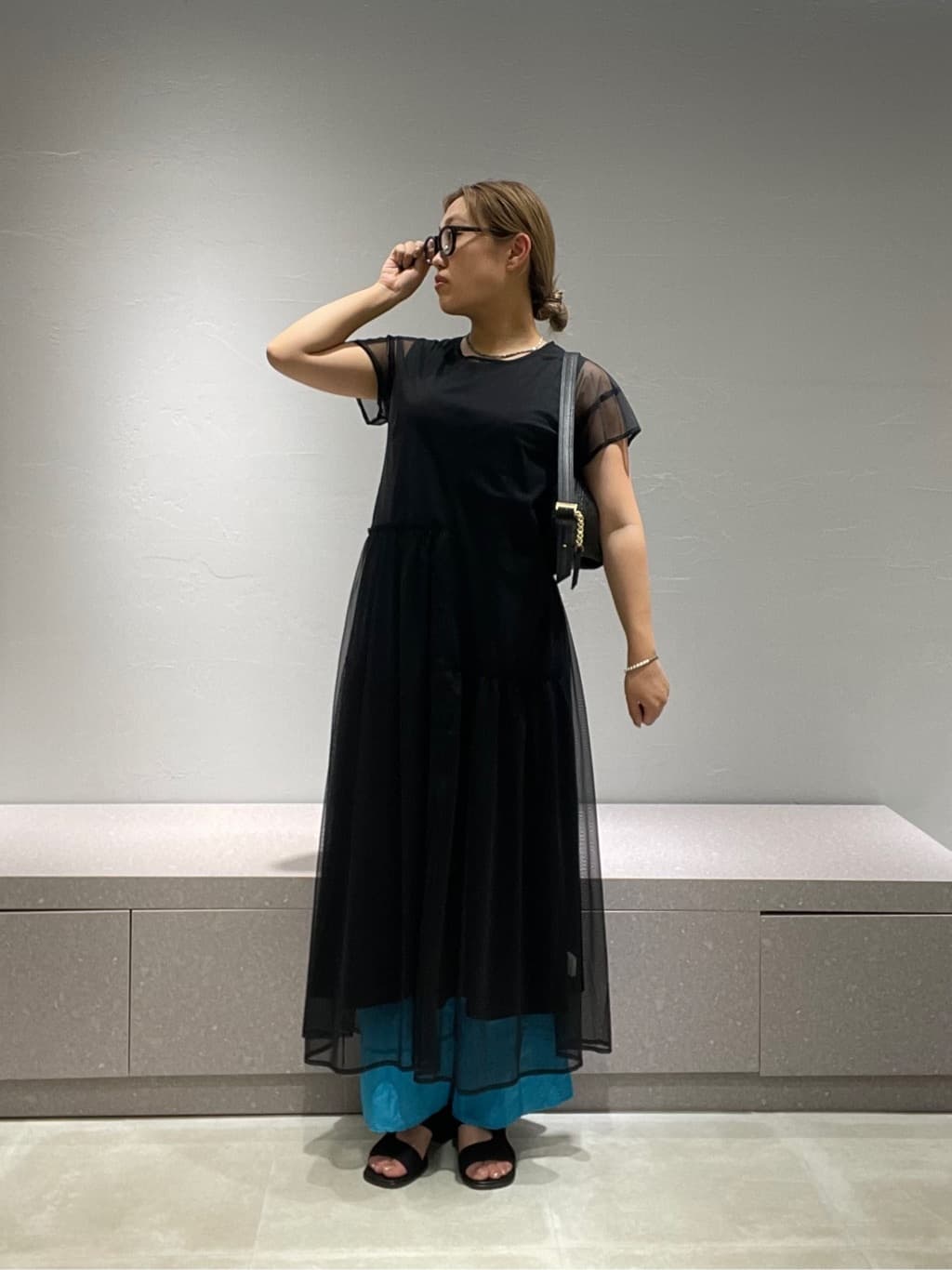 LASUD | 切替デザインシアーワンピース | Rakuten Fashion(楽天