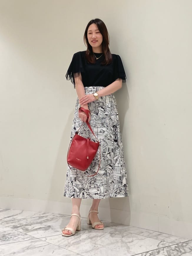 ANAYI | シティスケーププリントAライン スカート | Rakuten Fashion
