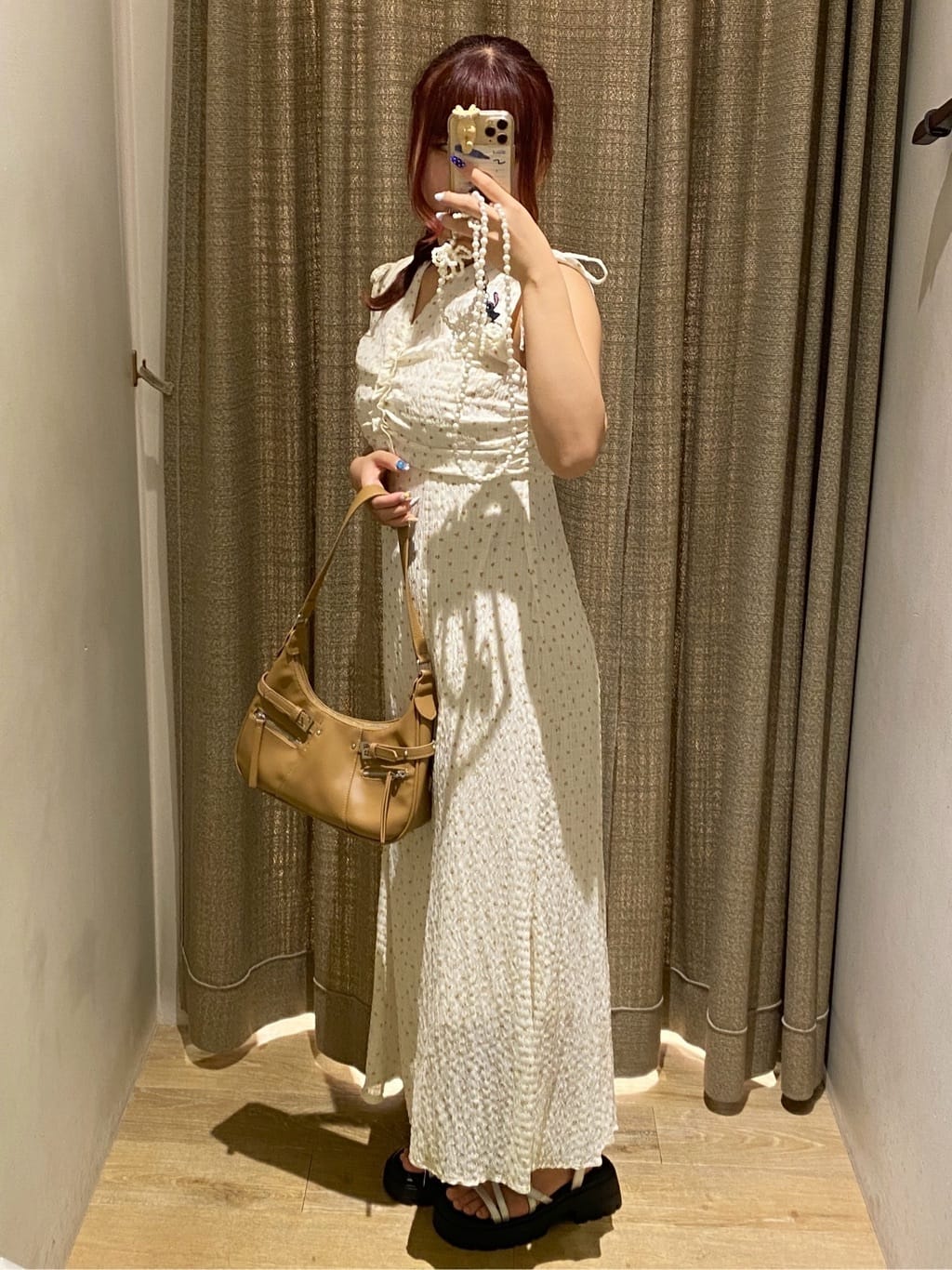 archivio アイボリー ノースリーブ ワンピース archives | 小花柄ドロストノースリワンピース | Rakuten Fashion(楽天