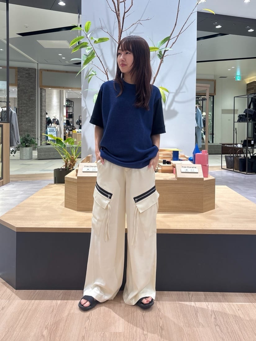 TAKEO KIKUCHIのテクスチャーニット コンビ カットソーを使ったコーディネートを紹介します。｜Rakuten Fashion(楽天ファッション／旧楽天ブランドアベニュー)5830538