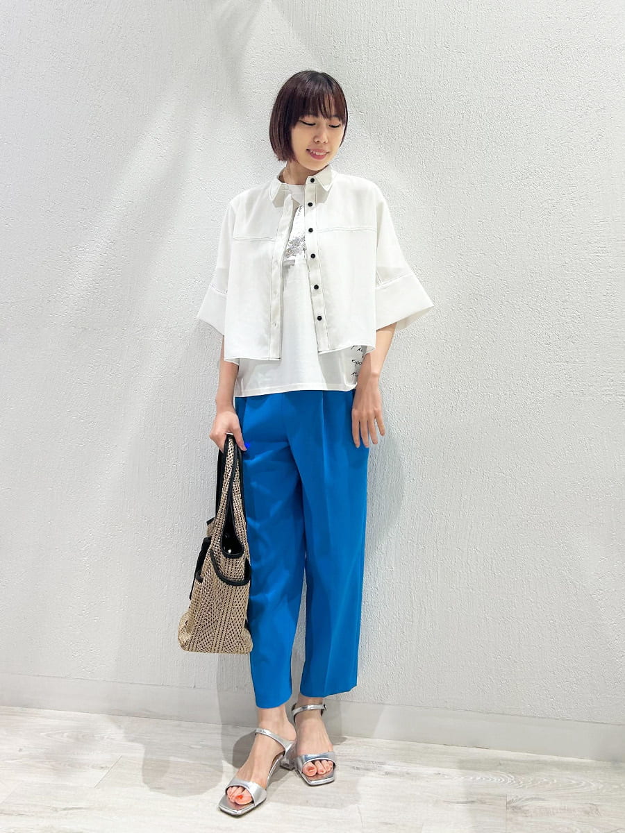 LASUDのレザーパイピングメッシュトートバッグを使ったコーディネートを紹介します。｜Rakuten Fashion(楽天ファッション／旧楽天ブランドアベニュー)5830558