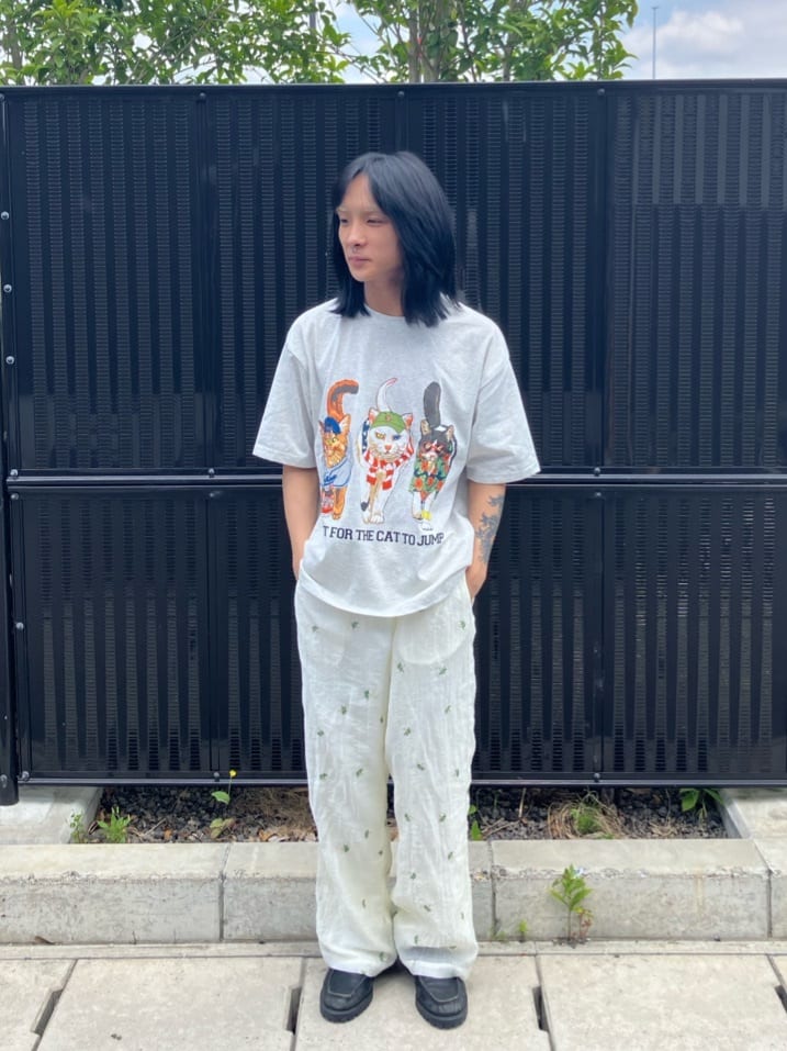 FREAK'S STORE | シアー 小花柄 刺繍 ルーズパンツ【限定展開
