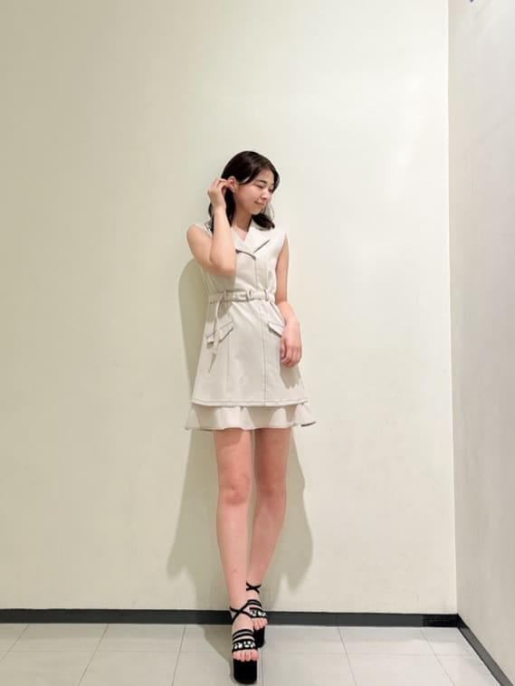 REDYAZELのレイヤードライクミニワンピースを使ったコーディネートを紹介します。｜Rakuten Fashion(楽天ファッション／旧楽天ブランドアベニュー)5843528