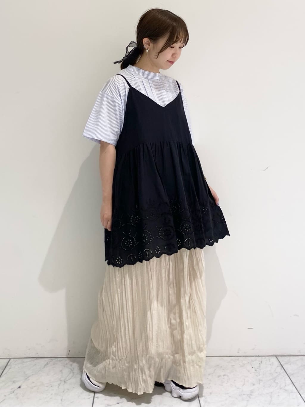POU DOU DOU | <made in INDIA>スカラップシフリー刺繍アウター