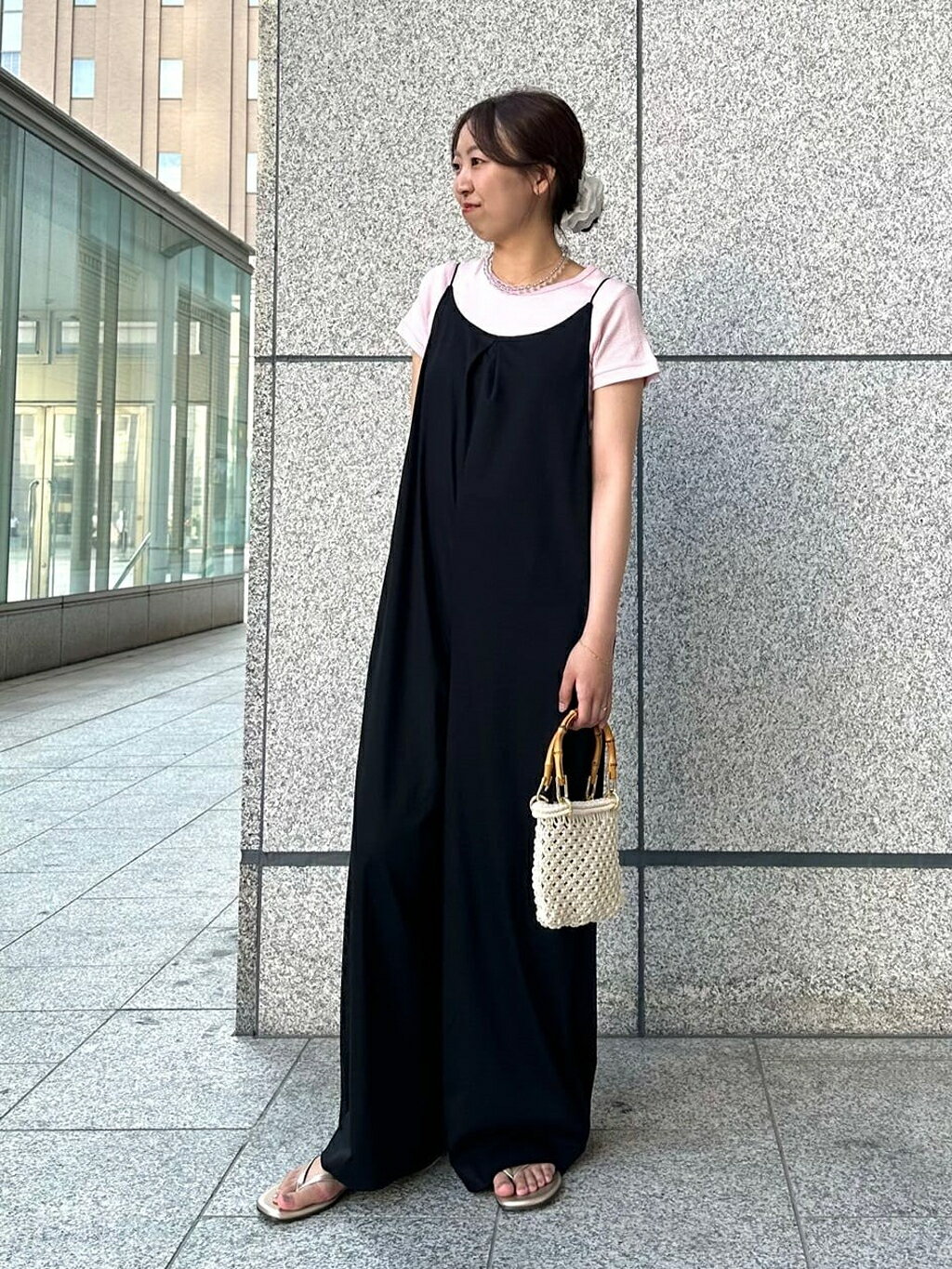 SLOBE IENAの《接触冷感》Albini キャミサロペットを使った