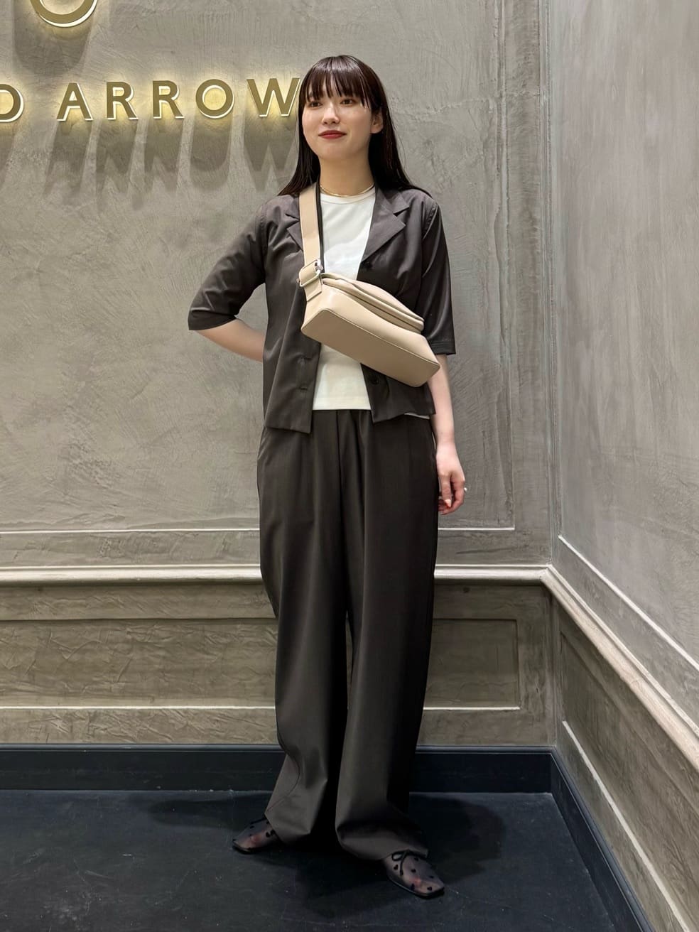 UNITED ARROWS LOEFF トロピカルウール 半袖シャツ LOEFF＞トロピカルウール オープンカラー シャツ MENS（シャツ