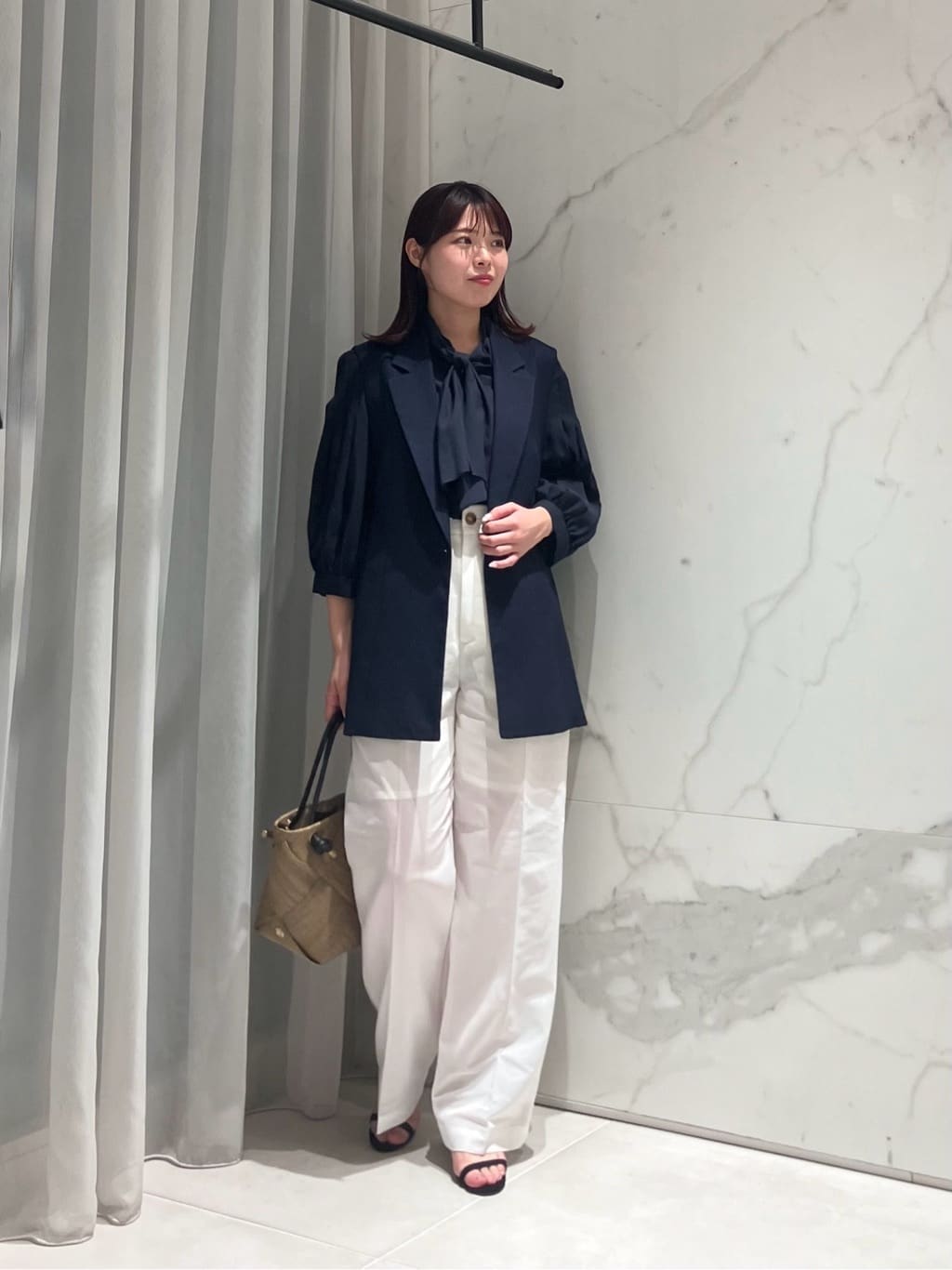 allureville | 麻調カルゼサイドオープンジレ | Rakuten Fashion(楽天