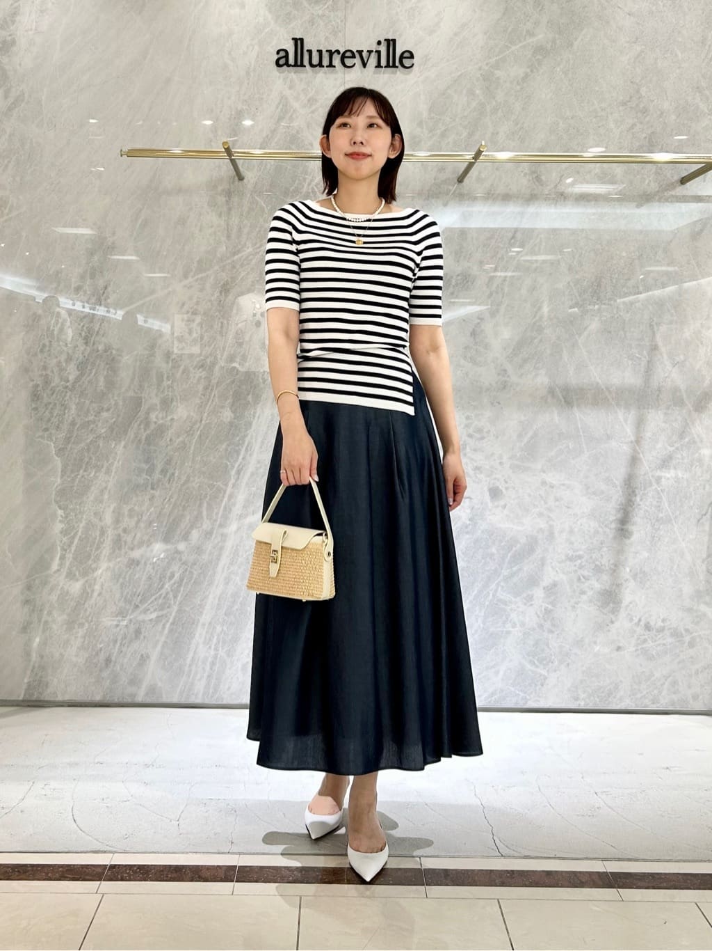 allureville | マットタフタアンイーブンタックスカート | Rakuten