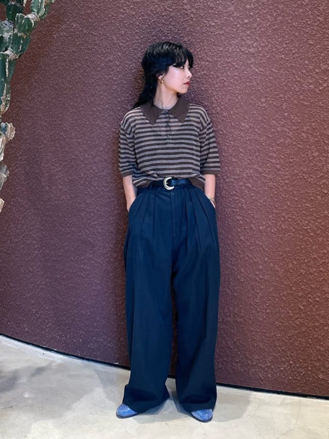 BEAUTY&YOUTH UNITED ARROWS | <6(ROKU)>タック パンツ ネイビー