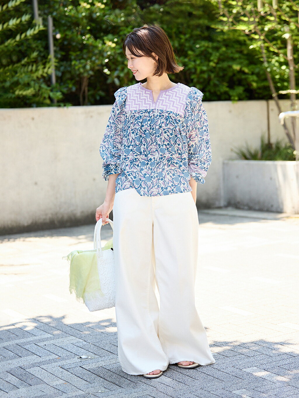 【ラテです！】SLOBE IENA インドパネルブラウス SLOBE IENAのインドパネルブラウスを使ったコーディネート