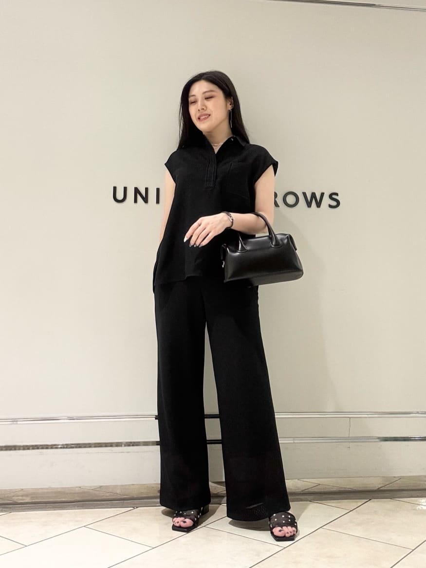 UNITED ARROWS メッシュ ビジュー ミュールサンダル
