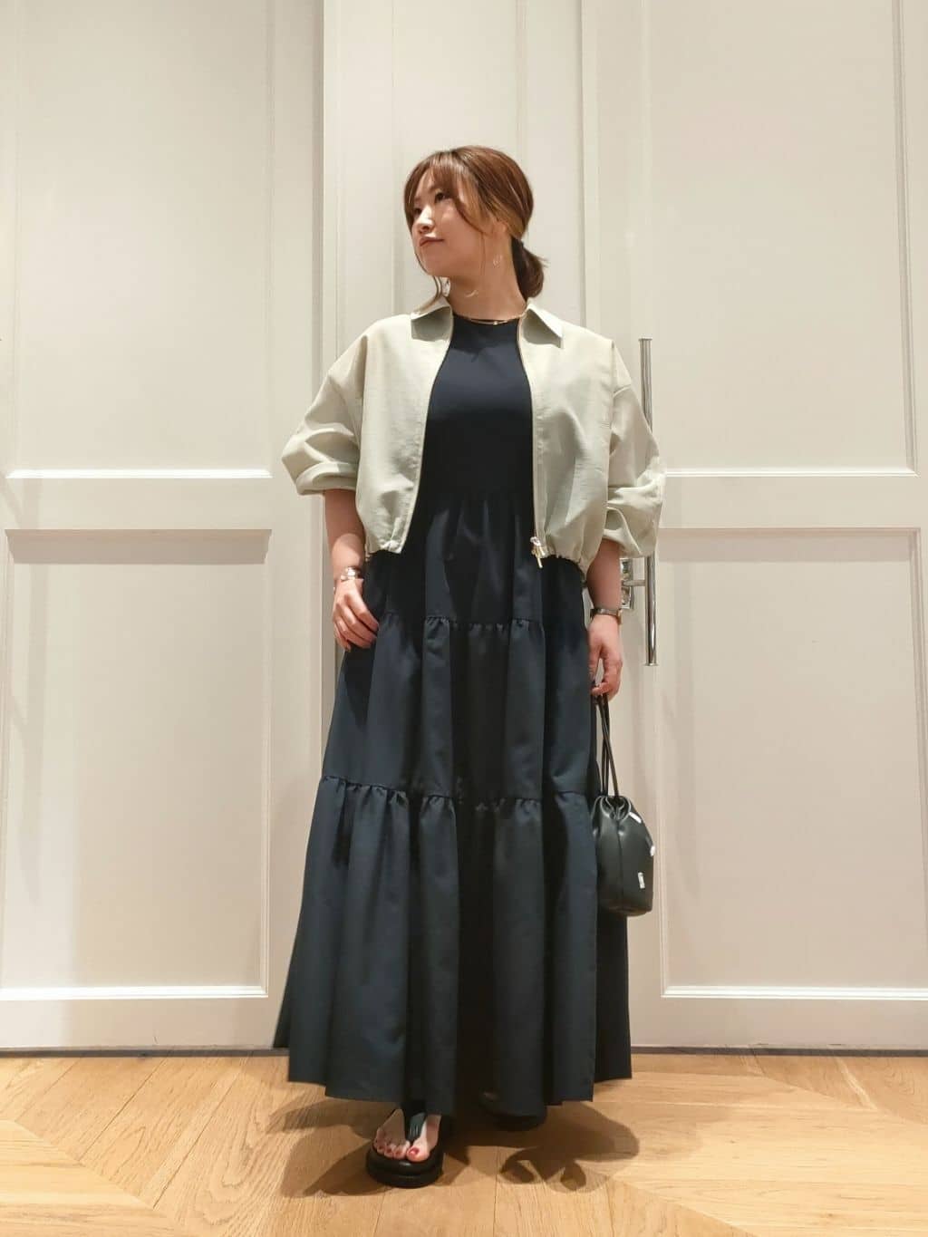 allureville | タイプライターティアードワンピース | Rakuten Fashion