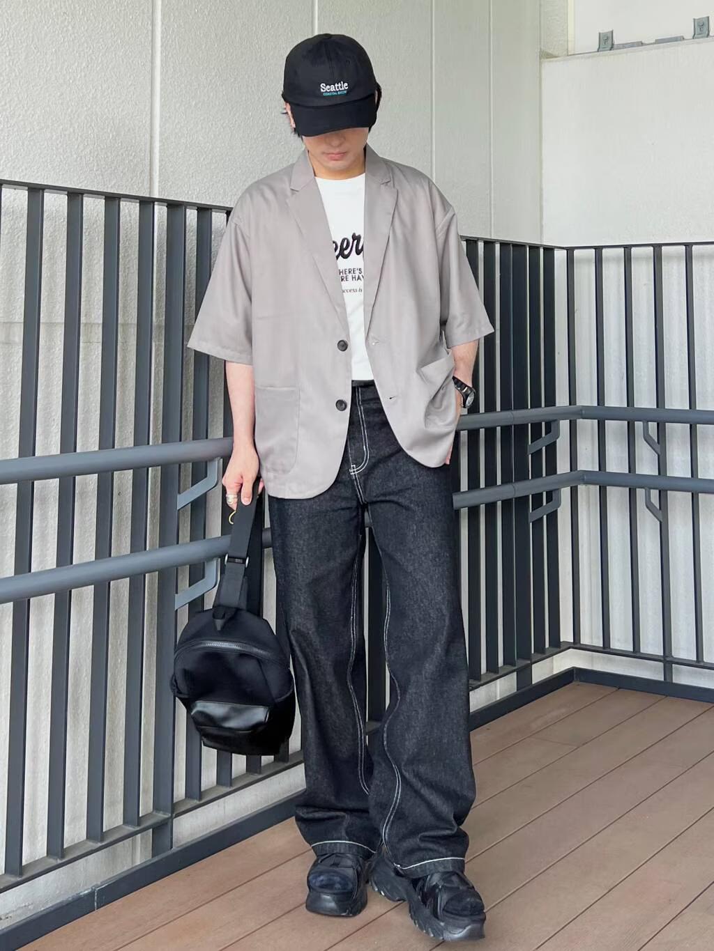 LAKOLEの<セットアップ対応>TRルーズジャケット半袖を使ったコーディネートを紹介します。｜Rakuten Fashion(楽天ファッション／旧楽天ブランドアベニュー)5872571