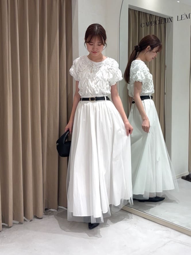 【CAPRICIEUX LE’MAGE】シャーリングホイップTシャツ CAPRICIEUX LE'MAGE tシャツ 「新色追加/全骨格」シャーリング
