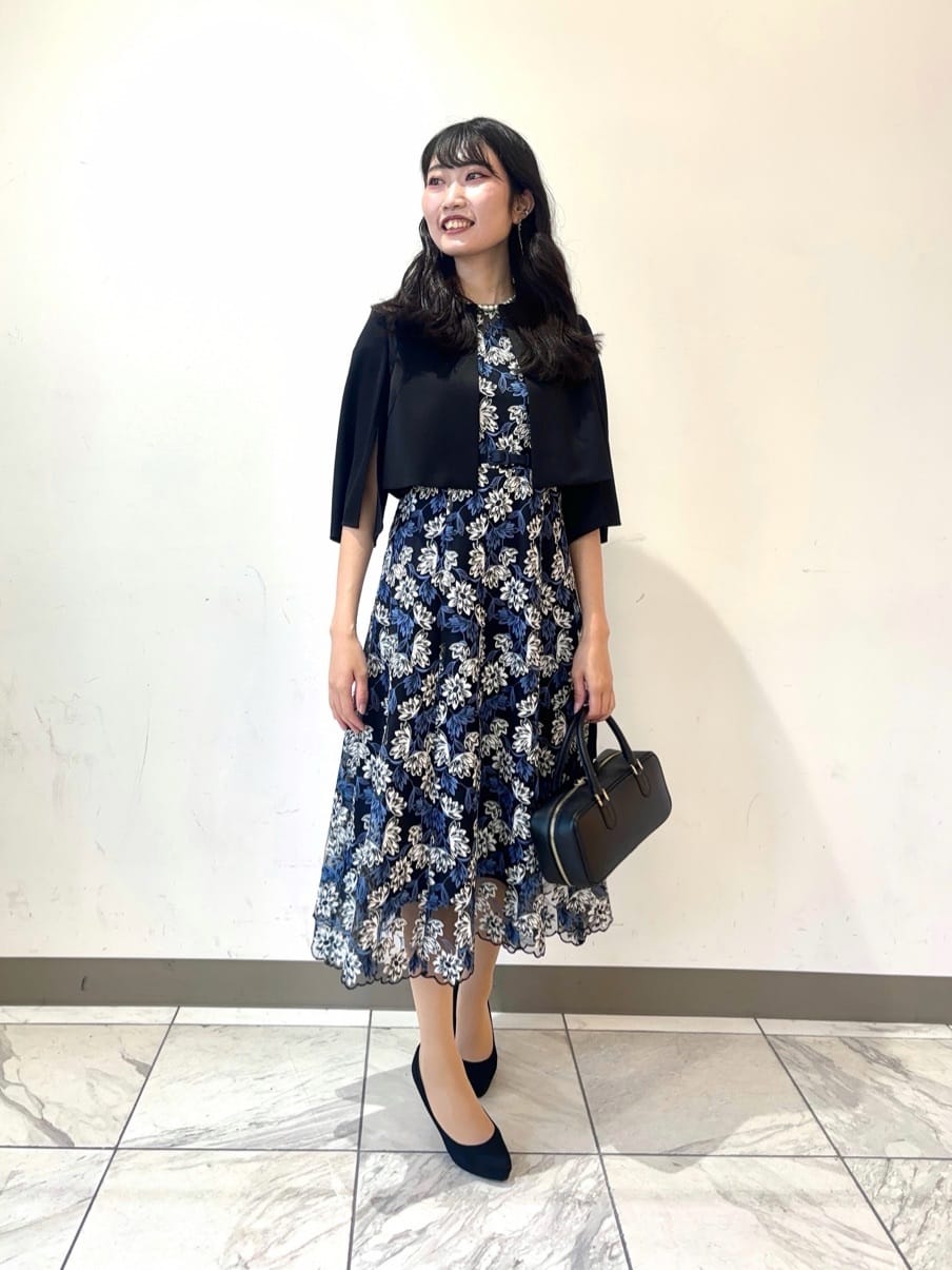 ANAYI | フラワーチュールボートネックワンピース | Rakuten Fashion