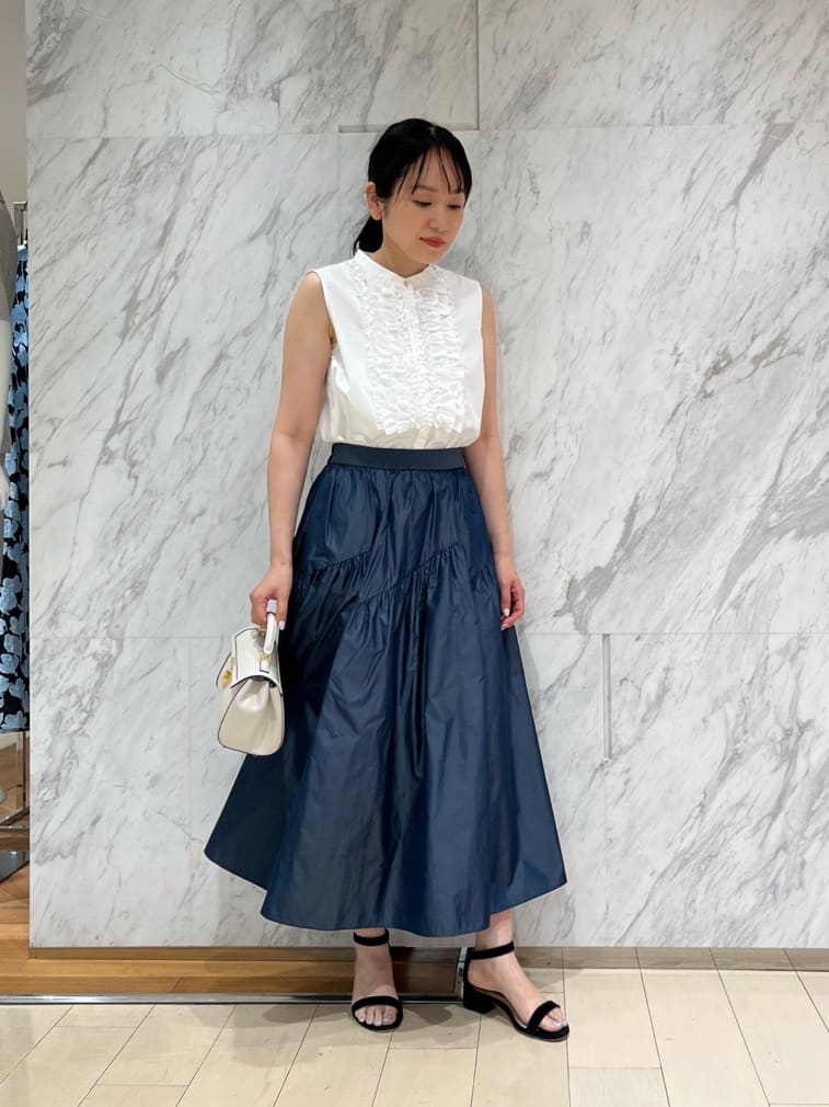 ANAYI | タフタ切替えティアード スカート | Rakuten Fashion(楽天