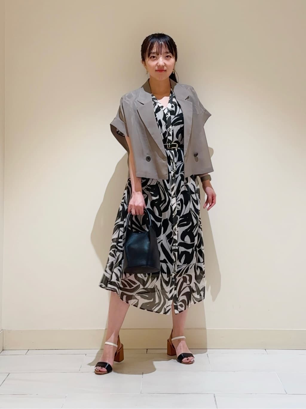 ANAYI | アートリーフシフォンロング ワンピース | Rakuten Fashion