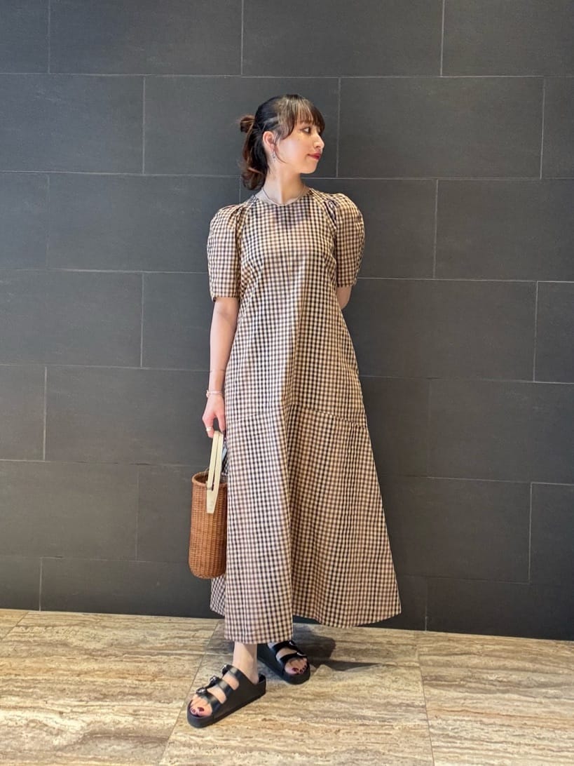 UNITED ARROWS LTD. OUTLET | パフスリーブ チェック ワンピース